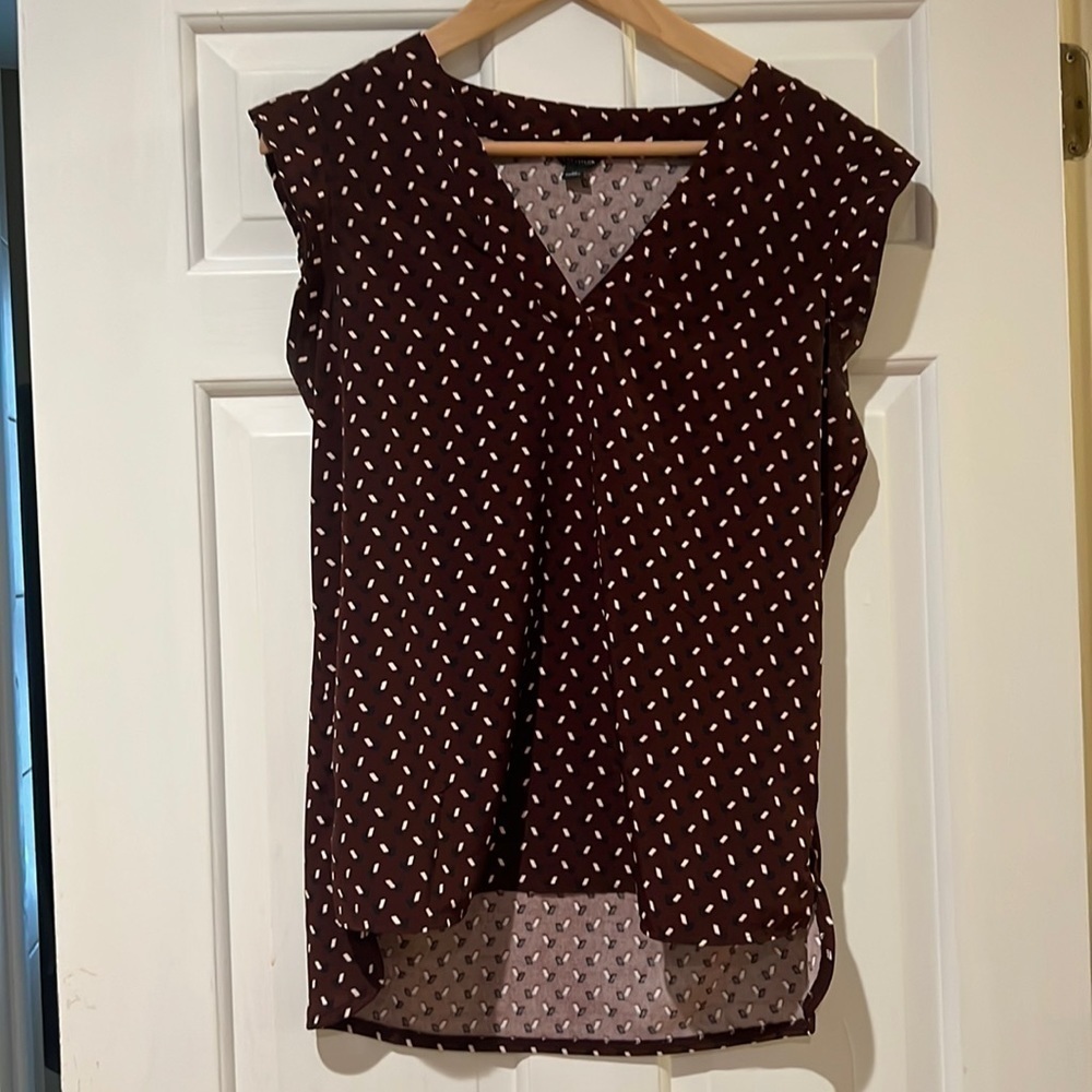 Ann Taylor Flutter Cap Sleeve Blouse
